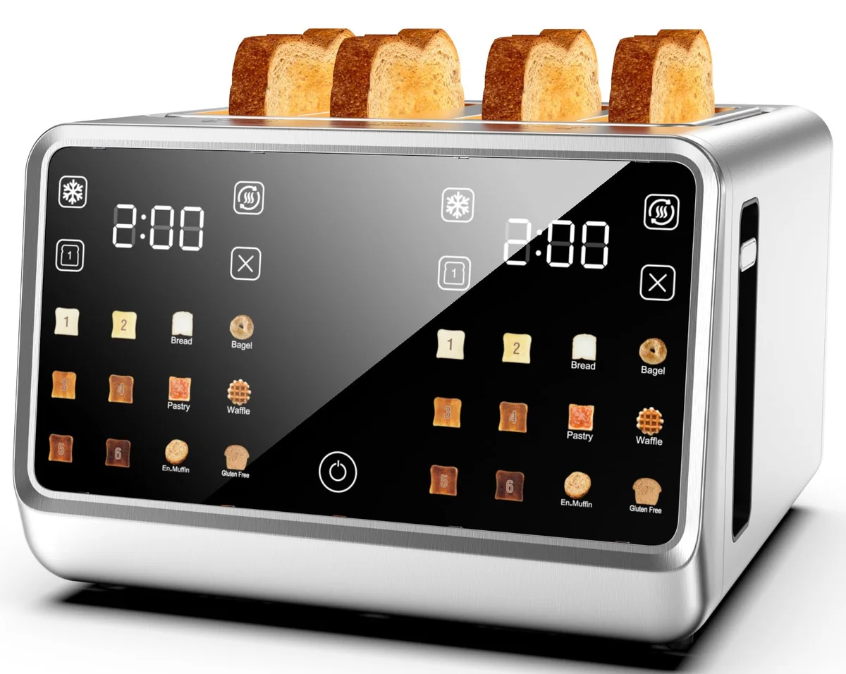Smart Toaster 4 Slice Wide Slot